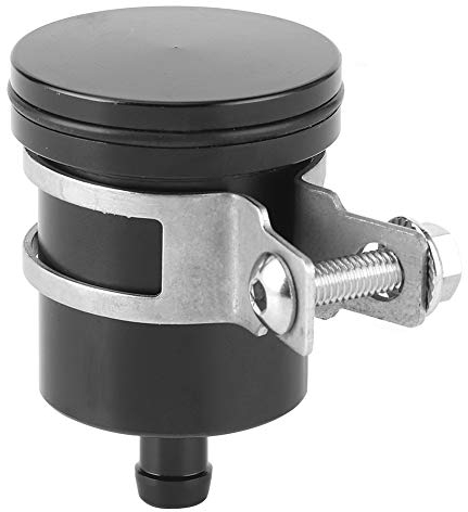 EVGATSAUTO Brake Clutch Reservoir Cup, Universal Brake Clutch Oil Reservoir Cup Fluid Bottle with Bracket for Motorcycle Refitting Black (Black)