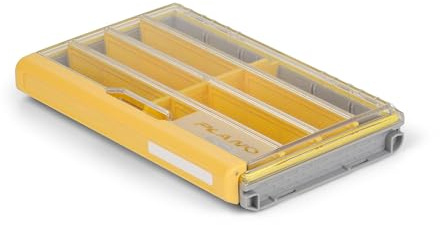Plano Edge Flex 3600 Rangement pour articles de pêche comprenant 38 séparateurs flexibles, gris et jaune, boîte de rangement étanche personnalisable, technologie Rustrictor résistante à la rouille