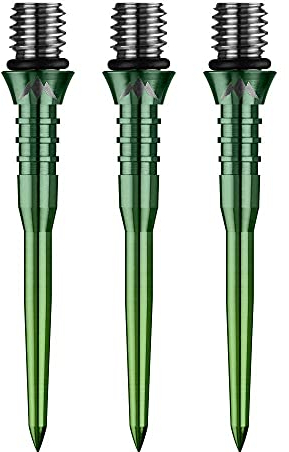 Mission Darts X2623 Titan Pro | 26 mm gerillte Titan-Dartspitze, Umwandlungspunkt, Farbverlauf, Grün