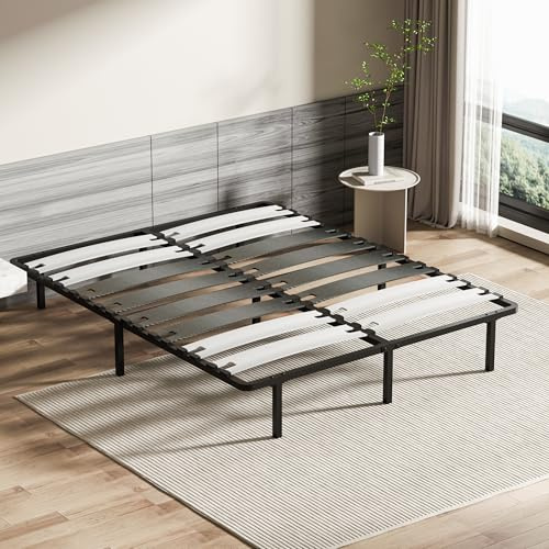 DEWINNER Sommier 160x200 | Sommier Lattes 160x200 avec 9 Pieds | 2x8 Lattes | Lit avec Sommier à Lattes 160x200cm pour Adulte | Montage Rapide | Robuste et Durable