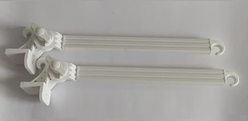 Coppia Braccetti in Alluminio per Tende da Sole a Caduta 50 cm Vari Colori (50 cm, Bianco)