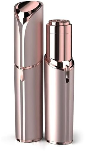 Depilación facial para mujer: dispositivo eléctrico de depilación, maquinilla de afeitar recargable sin dolor para barbilla, labio superior, melocotón, pelusa con luz (dorado)