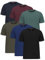 SoftSpun Men's Cotton T-Shirts Multipack - Pack6 [Dark Collection] - 6 Count - M, XS - Crew Neck, Short Sleeve - Regular Fit - All Seasons - Casual, Work, Gym - Made in The USA