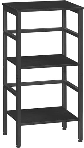 HOOBRO Leiterregal, Standregal, 3 Ebenen Bücherregal, Querstangen-Design, Multifunktionales Ablageregal, Stabiler Metallrahmen, Industriestil, für Wohnzimmer, Schlafzimmer, Arbeitszimmer EBB80CJ01G1