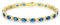 FANCIME Tennisarmband Damen 14K Vergoldet Topas Tennis Armband 925 Sterling Silber Geburtsstein Geschenk Schmuck für Damen Mädchen, Länge 19 cm