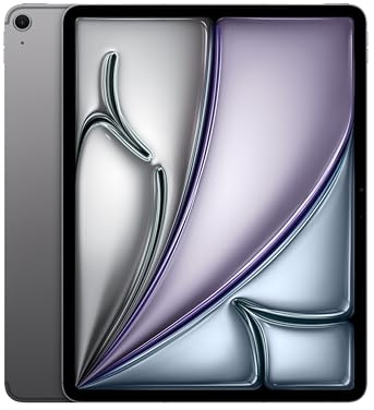 Apple iPad Air de 13 Pulgadas (M2): Pantalla Liquid Retina, 1 TB, cámara Frontal de 12 Mpx en Horizontal y Trasera de 12 Mpx, Wi-Fi 6E y 5G con eSIM, autonomía de Sol a Sol - Gris Espacial