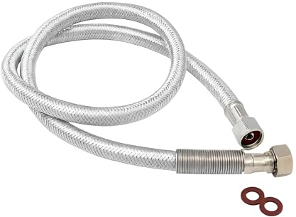 UZMAN Gastro-duschslang 130 cm med speciellt böjskydd – 1/2 tum standardanslutningar inklusive tätningar ersättningsslang handdusch duschslang för kök och gastronomi (130 cm)