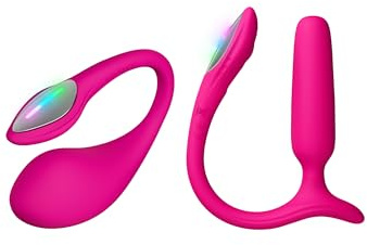 LOVENSE Lush 4 Wearable G Spot Egg Vibrator Adult Sex Toys & Games for Women+LOVENSE Lush Anal Vibrating Butt Plug Sex Toys with LED Light, Beginners-Friendly