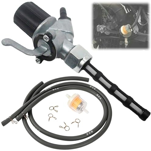 Seutmrou bensinslang bränslekran kit, M16x1 bensinkran, omkopplare med bensinslang, bensinfilter, vinklad bensinkran för Simson S50, S51, S53, S70, S83, SR1, SR2, MZ ETZ TS ES 125, 150, 250, 251