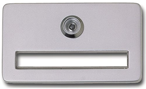 GRUNDMANN FH Namensschild m.Türgucker,120x70x6, Linse 170°,TS 28-45, neusil elox ; 1 Stück