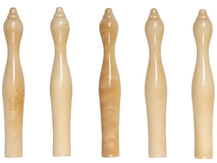 Winsport Billard-Kegeln, Holzkegel für 5-Kegelbillard, Birilli, Turniergröße 105 mm, Ahornholz, auch für Stellungspiel Pool- und Karambolage Carom Billard, Set 5 St.