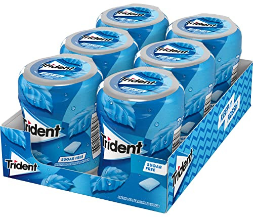 Trident Fresh Bottle Menta- Chicles sin Azúcar con Sabor a Menta - 6 Botes de 82,6 g