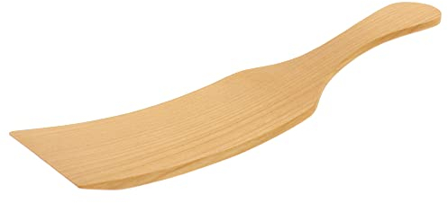 3x Pfannenwender aus edlem Kirsch-Holz, 24,5 cm, antibakteriell, hitzebeständig & plastikfrei, Keine Kratzer in Pfannen, kein Plastik im Essen, 100% Naturprodukt, geschwungen