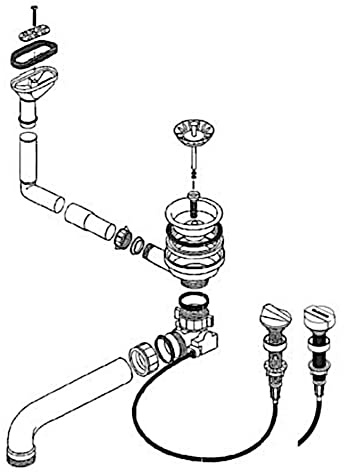 Ablaufgarnitur Ablaufgarnitur für Küchenspüle, Spülenablauf, Siphon Küchenspüle