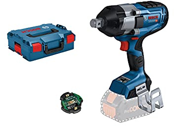 Bosch Professional BITURBO sladdlös slagskruvmejsel GDS 18V-1050 HC (åtdragningsmoment 1 050 Nm, brytmoment 1 700 Nm, inkl. anslutningsmodul, utan batterier och laddare, i L-BOXX 136)