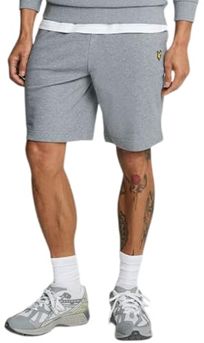 Lyle & Scott Hommes Short De Survêtement Gris Chiné Moyen XL