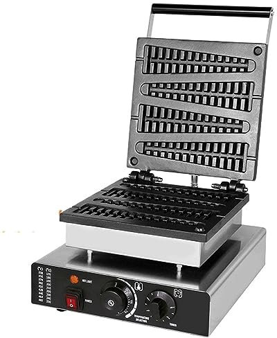 Respetuoso con el medio ambiente y sin humos Gofrera eléctrica Gaufriers, máquina for hornear tortitas con calentamiento lateral doble, parrilla for salchichas for perros calientes, bocadillos for gof