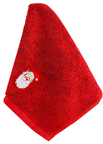 Weihnachtshandtuch, Waschlappen, 33 x 45,7 cm, Baumwolle, Badezimmer, dekoratives Geschirrtuch, Weihnachtsmann, Reisen