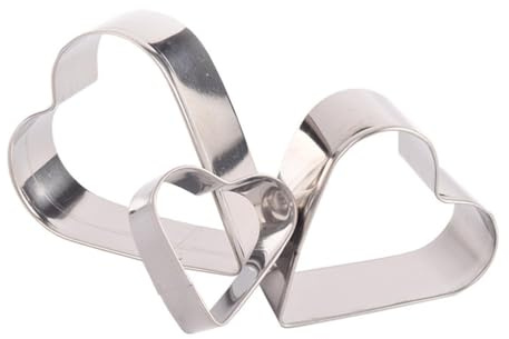 PRETYZOOM Moldes De Galletas En Forma De Corazón De Acero Inoxidable Juego De 3 Piezas Para Repostería Decorativa Ideal Para Fiestas Y San Valentín
