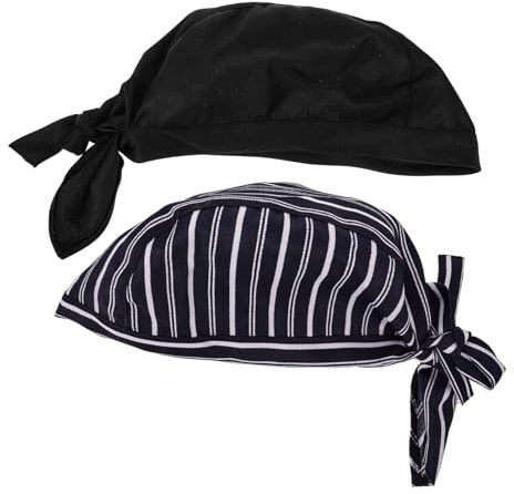 WRITWAA 2piezas Gorros De Chef Ajustables para Cocina Turbantes para Restaurante y Panadería para Hombre y Mujer