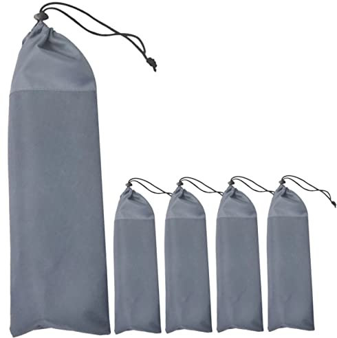 Yardwe Bolsa De Almacenamiento para Estacas De Carpa De Tela Oxford De 5 Piezas Bolsa para Estacas De Campamento Bolsas Portátiles para Estacas De 18-20 Cm