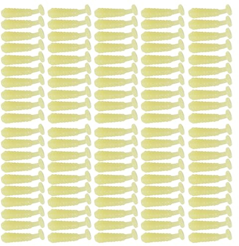 PEPWE 100Pcs Soft Fishing Lures 1.5cm Artificial Baits Small Paddle Tail Swimbaits Tiny Fishing Lures For Trout Swim Baits