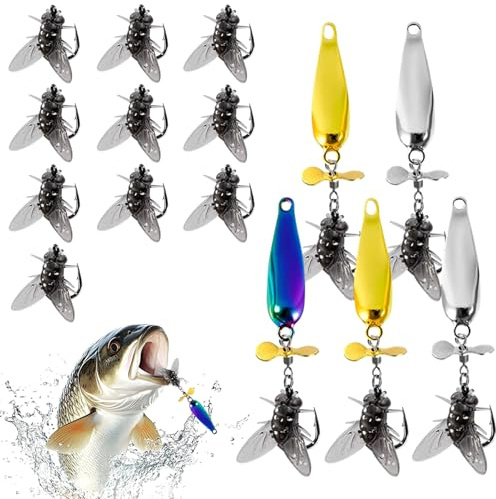 Angelköder Spinner Bait, Bait Force Spinner - mit stabiler Scheunenausrüstung zum Werfen des Raubsees Coast Jiggen durch Werfen und Werfen mit 3D-Augen