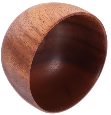 ERINGOGO Insalatiera in Legno Naturale 8x6cm Ciotola per Servire Frutta e Snack Contenitore per Dessert Resistente Portatile per Uso Domestico e Ristorante