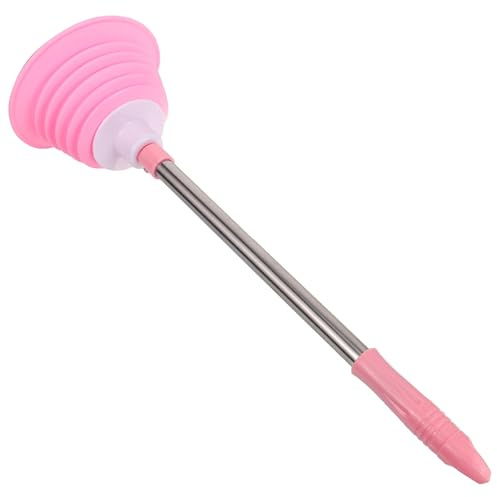 IWOWHERO Ventouse De Toilette Robuste Multifonction Déboucheur D'évier En Plastique Nordique Rose Poignée Ergonomique Pour Canalisations Domestiques Usage Salle De Bain