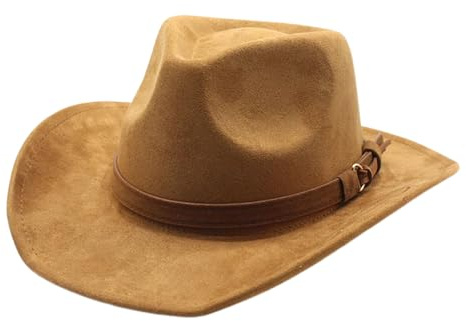 Classic Western Cowboy Hat for Men and Women Wide Brim Fedora with Decorative Accents Elegant Vintage Hat