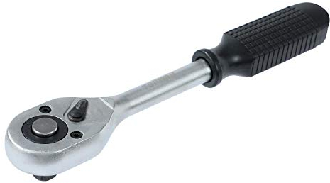 TOPWAY Llave de Carraca 1/2, Mango para Llave de Tubo de Liberación Rápida de 24 Dientes, Acero al Cromo Vanadio, Herramienta para Taller de Reparación de Automóviles, 250mm 423905