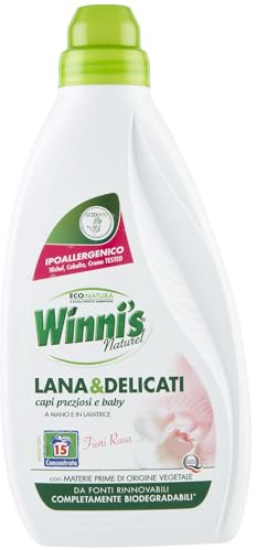 winni's – Lessive pour laine et sensibles, hypoallergénique, fleurs rose – 750 ml