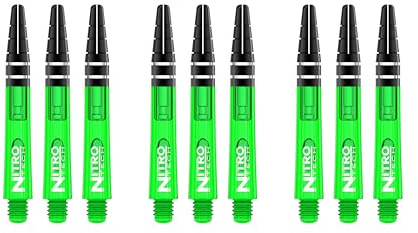 RED DRAGON Nitrotech Short Stems - Green - 3 sets per pack (9 Stems in total)