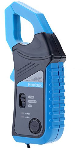 Hantek CC650 AC/DC Current Clamp 400Hz Bandwidth, 1mV/10mA, 650A Auto Oscilloscopes and DMMs, BNC Plug