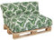 VIP HOGAR Set 3 Cojines desenfundables para palets (1 Asiento + 2 respaldos) (Palmito)
