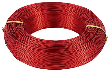 Cheriswelry 980 Feet 20 Gauge Red Aluminum Wire Bendable Metal Craft Wire Flexible Soft Jewelry Beading Wire 0.8mm for Sculpting Armature Artistic Floral Garden Wrapping DIY Craft