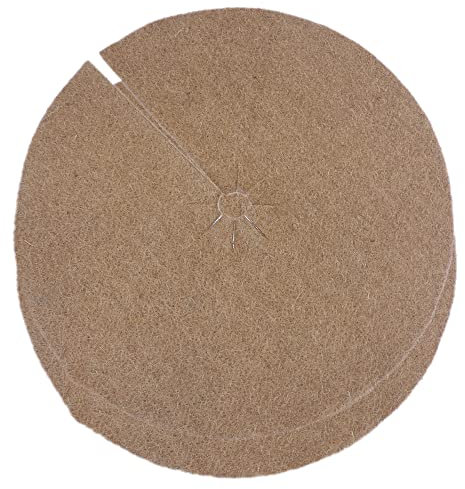 Novatool 2 discos de coco | 80 cm de diámetro | disco de mantillo con agujero cubierta de maceta | protección de invierno para plantas en maceta | protección contra heladas para árboles
