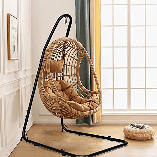 XUANYU Soporte para Silla Colgante, Soporte Colgante Metálico Interior y Exterior, Carga hasta 150 kg, Altura Regulable (200-250) cm, Marco de Silla Columpio para Balcón Jardín Sala Piscina, Estilo C