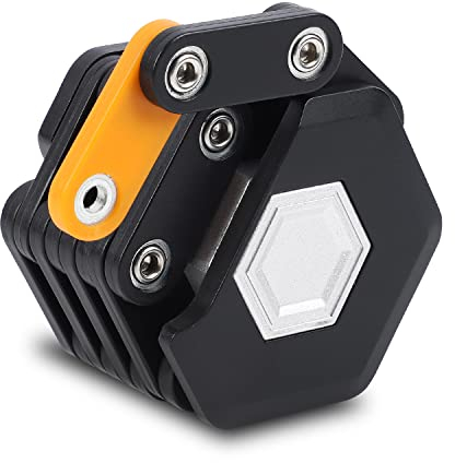 HONGYEA Lucchetto bici Lucchetto Pieghevole con Supporto e 3 chiavi di sicurezza, 85cm，Adatto per biciclette, moto, scooter elettrici