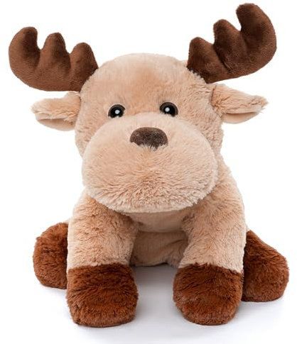 WEIGEDU Caribou Reindeer Elk Moose Stuffed Animal Plush Toy, Brown, 13 inch