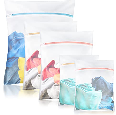 Birswoil Wäschenetz [5er Set], Wäschesack Waschmaschine für Schützt Empfindliche Wäsche, Haltbar Wäschebeutel für Blusen, BH, Unterwäsche und Socken, Reise-Organizer für Schmutzwäsche
