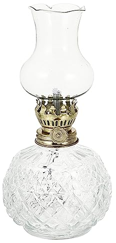 FOMIYES Vintage Kerosinlampe Glas Öllampe Retro Deko Für Zuhause Und Party 7.5X3.5 Zoll Klassische Petroleumlampe Für Esszimmer Und Wohnzimmer