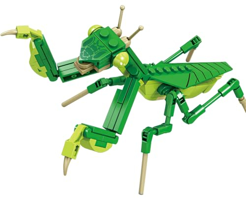 Cokomono Insekt Bauspielzeug, 103 Stück Gottesanbeterin Bauspielzeug, Insekt Bausteine, Insekten Klemmbausteine für Kinder ab 3 Jahren, Interaktive Familienunterhaltung