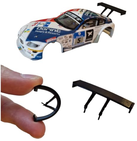 blackslot Flexibler Spoiler, Carrera Zubehör für 132 BMW Z4 M Coupe, Carrera Bahn Zubehör, Tuning Kleinteil Ersatzteil