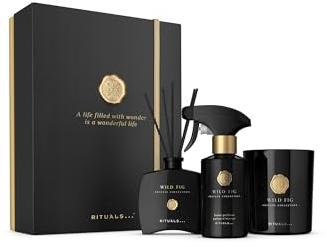 RITUALS Set de regalo Wild Fig Large – productos de lujo para el hogar de la Private Collection – Caja de regalo de aromaterapia con perfume para el hogar, una vela perfumada y varillas aromáticas