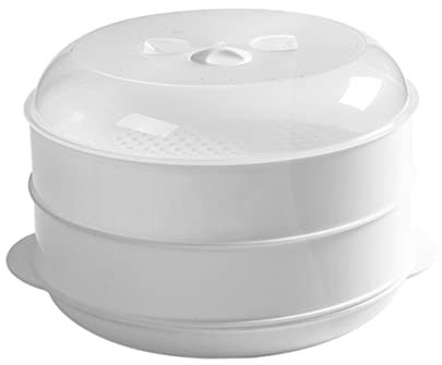 WATIIFUFU Pentola Per La Cottura a Vapore Per Microonde Coperchio in Pp Resistente Al Calore, Vaporiera Per Verdure e Alimenti Maniglie Ergonomiche, Lavabile in Lavastoviglie Per Cucina Quotidiana