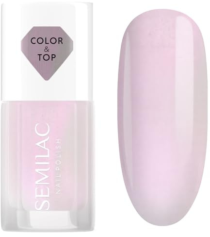 Semilac Top klassischer Nagellack PINK GLOW 7 ml