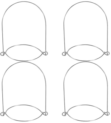 MAGICLULU 4 asas para tarros Mason: ganchos de acero inoxidable con asas de alambre para tarros de boca ancha y regular. Ganchos para guardar conservas y colgar objetos decorativos.