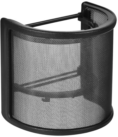 Gatuida Cubierta Antiviento para Micrófono Portátil U-shaped de Metal Filtro para Grabación Transmisión y Reconocimiento de Voz Fácil Instalación y Resistente Protector para Micrófono