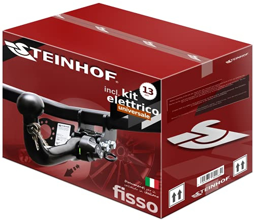 STEINHOF Nuovo gancio di traino estraibile orizzontale compatibile con Suzuki Jimny 01.1998-2020 con 13-poli kit elettrico universale